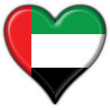 bottone cuore united arab emirate heart flag