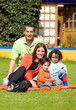 family having fun outdoors