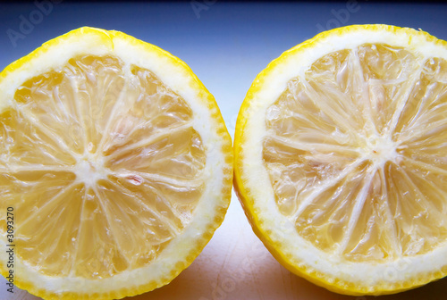 Photo: lemon cut in half lemon cut in half