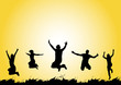 happy people jumping happy people jumping