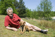 man with dog