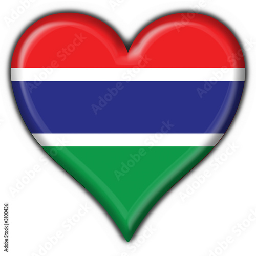 bottone cuore gambia button heart flag