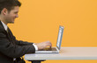 businessman using laptop computer