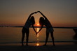 sunset on the beach