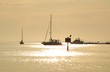 sailboat at dusk