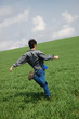 young man start running