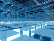 Photo: blue 3d clusters architecture blue 3d clusters architecture