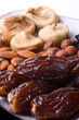 dates, hazelnuts, almonds, figs, prunes