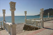 seashore in a resort town