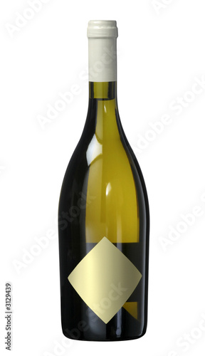 bouteille de vin blanc etiquette dorée bouteille de vin blanc etiquette dorée