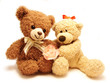 Photo: couple of teddy-bears & rose couple of teddy-bears & rose