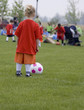 young girl soccer player
