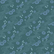 design with flowers and waves