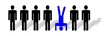 people in row, one headstanding