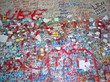 romeo and juliet coloured wall, padova, italia