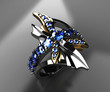 dragonfly ring on black