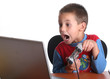 boy playing computer games