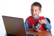 boy playing computer games