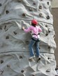 young girl climbing