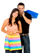 couple with shopping bags