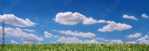 grass, sky and clouds panorama