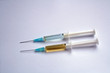 yellow and blue syringes