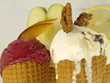 eiscreme mit früchten