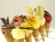 eiscreme mit früchten