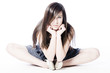 Photo: little girl sitting little girl sitting