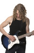 a young man playing guitar