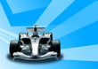formula one car in blue background formula one car in blue background