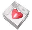 3d red ice heart 3d red ice heart