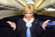 air hostess gesturing