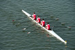 quatre rameurs en aviron