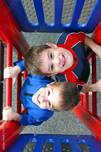 Photo: two boys playing two boys playing