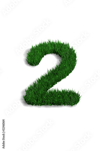 Photo: chiffre 2 pelouse chiffre 2 pelouse