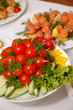 some appetizing food at banquet table some appetizing food at banquet table