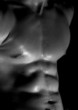 press of a man on the black background