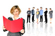 business woman and team