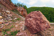 red marble formations