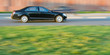 luxury and power: black german car speed fast