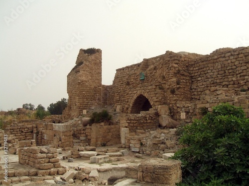 Archway to an ancient/old building. Ruins in Caesarea Archway to an ancient/old building. Ruins in Caesarea
