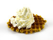 waffle with cream