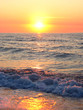 sunset sea waves