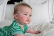 Photo: baby boy on bed baby boy on bed