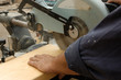 carpenter hand and  saw