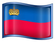 liechtenstein flag icon. (with clipping path)