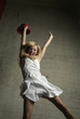 springende frau
