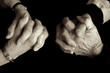 elderly people praying