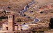 winding county road in spain